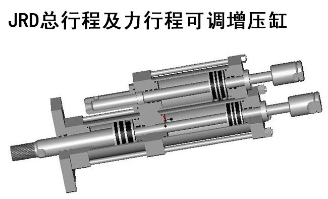 JRD總行程及力行程可調氣液增壓缸內部結構圖