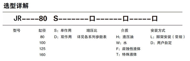 單驅(qū)動(dòng)頭雙作用氣液增壓泵選型說明